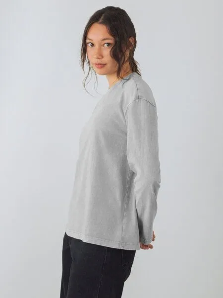 Honest Basics Honest Basics OG Langarmshirt aus Bio- und recycelter Baumwolle, Limestone, – Produktbild 4 von 4