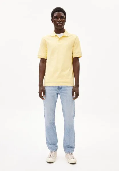 ARMEDANGELS ARMEDANGELS MAARIO - Herren Polo T-Shirt aus Bio-Baumwolle, Early yellow, – Produktbild 4 von 4