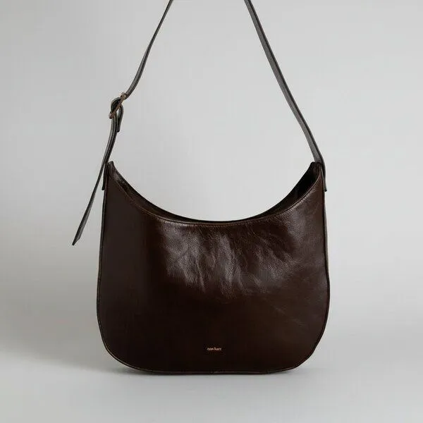 ann kurz ann kurz Versatile Hobo – Hobo-Tasche aus Leder, Shiny nappa mocha, – Produktbild 3 von 4