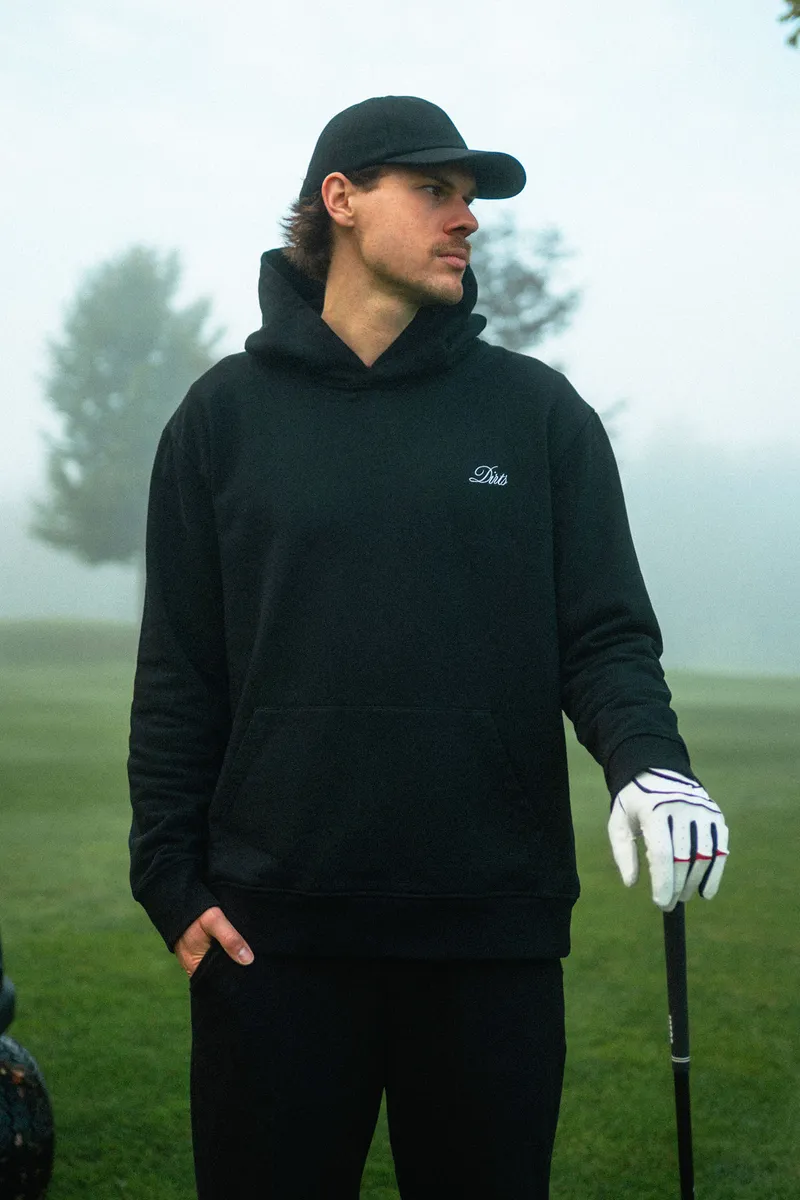DIRTS DIRTS Herren vegan Hoodie Classic Country Club Schwarz, Schwarz, – Produktbild 1 von 2