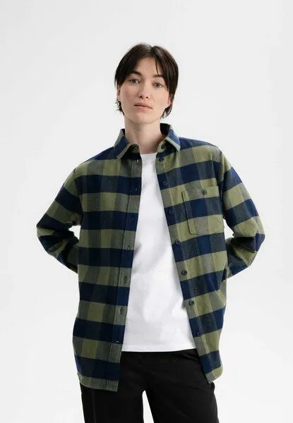 MELA Flanell Shirt AKHELA | von MELA | Fairtrade & GOTS zertifiziert, Thymian karo, – Produktbild 1 von 4