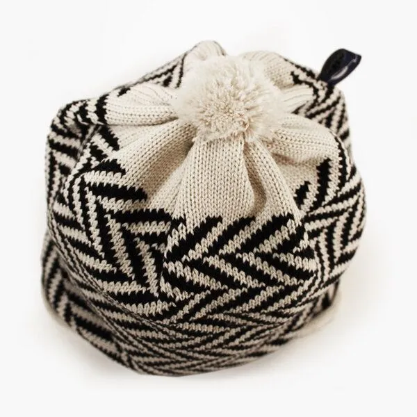 vincente vincente Beany mit Fischgrätmuster, Schwarz/weiss, – Produktbild 3 von 3