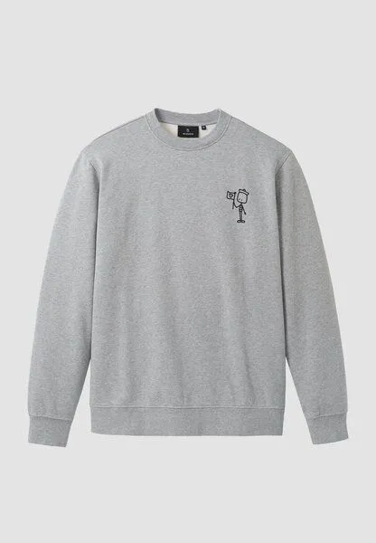 recolution Herren Sweatshirt aus Baumwolle - TAMARILLO MAENS - recolution, Grey heather (grau), – Produktbild 1 von 2