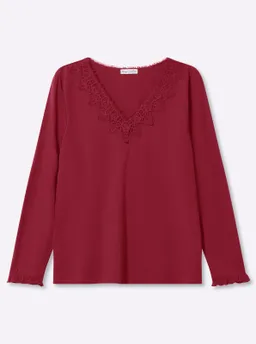 sheego by Joe Browns Langarmshirt kirsche – Produktbild 1 von 1