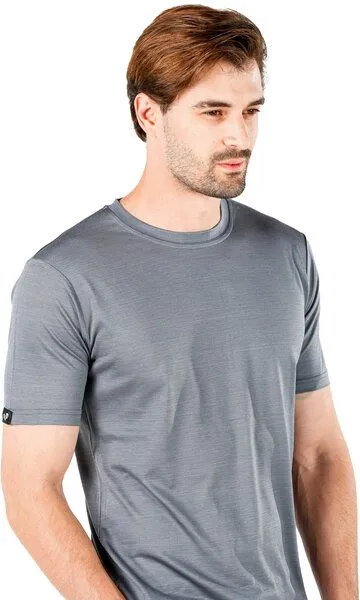 Woolona Woolona Merino T-Shirt - NOTUS - 100% Merinowolle, Grau, – Produktbild 2 von 2