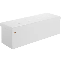 Casaria® Sitzbank Weiß 115x38x38cm mit Stauraum faltbar – Produktbild 1 von 1