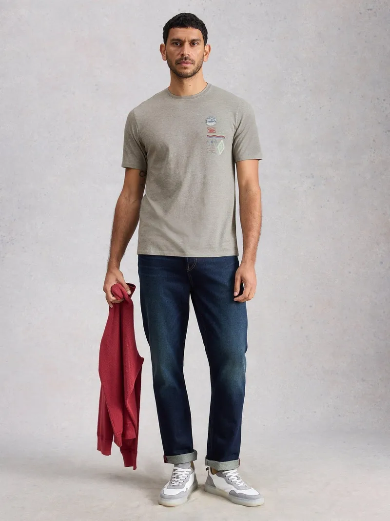 White Stuff T-Shirt Horsham mit Grafik - L/R, Grau print, – Produktbild 2 von 4