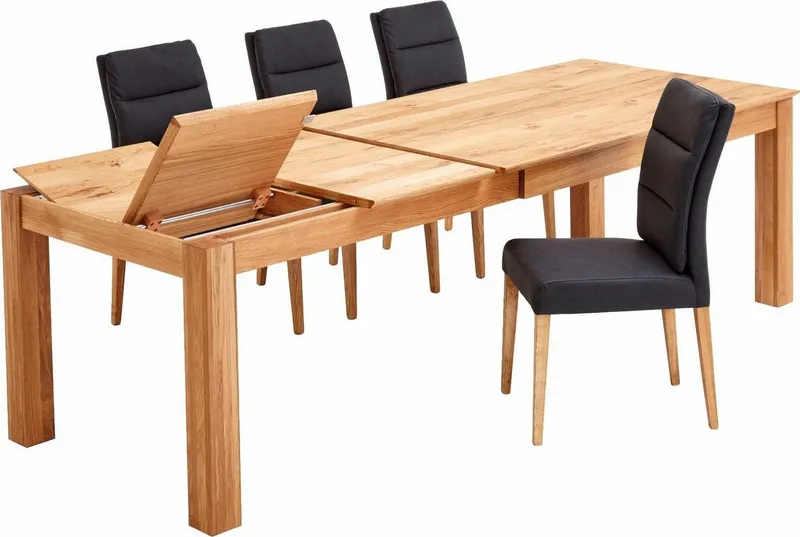 Relita Relita Esstisch Family, mit Auszugsfunktion, Eiche geölt, massiv, Braun, – Produktbild 2 von 5