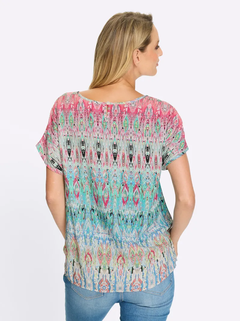 heine Druckbluse, Rosé-schilf-bedruckt, – Produktbild 2 von 2