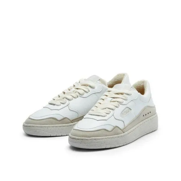 Grand Step Shoes Grand Step Shoes Damen und Herren Sneaker Level Apfelleder vegan, Offwhite, – Produktbild 1 von 4