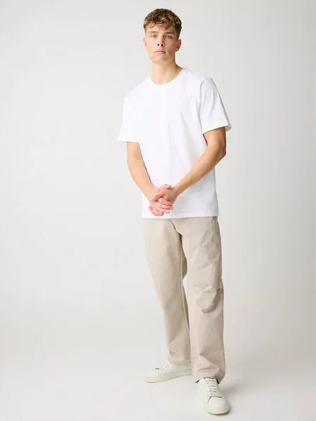 Knowledge Cotton Apparel Knowledge Cotton Apparel Flint Straigt (Wide) Chino, Light feathert grey / beige, – Produktbild 1 von 3