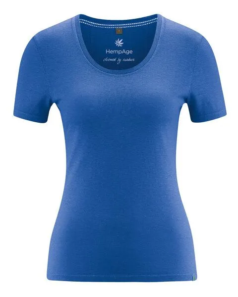 HempAge HempAge T-Shirt Slim fit Hanf/Biobaumwolle, Royal(blau), – Produktbild 2 von 4