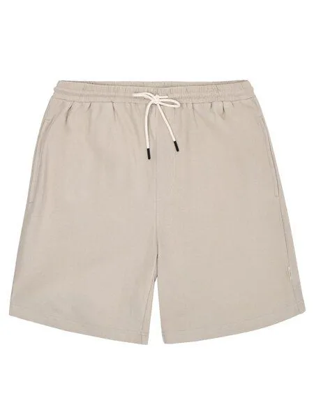 KnowledgeCotton Apparel KnowledgeCotton Apparel Lockere Bouclé-Shorts FIG aus Bio-Baumwolle, Beige-light-feather-gray, – Produktbild 1 von 3