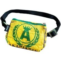 GOOPSI GOOPSI Upcycling Bauchtasche aus Reissack, Cross Body Bag – ultraleichte Hip Bag handgemacht & Fairtrade, Gelb, – Produktbild 1 von 1