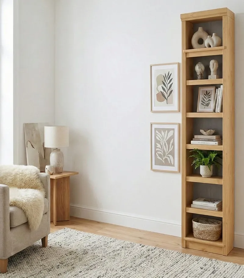 OTTO home Bücherregal Soeren Regal B/T/H: 40/29/220 cm, Kiefer FSC®-zertifiziert, 7 Fächer und 6 Einlegeböden, Beige, – Produktbild 3 von 5