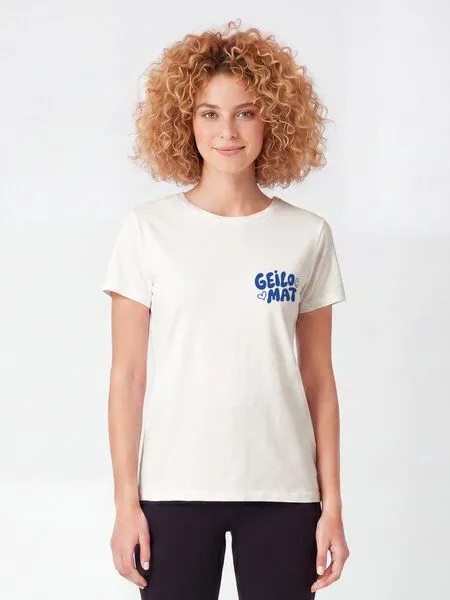 watapparel watapparel T-Shirt Frauen Geilomat, Off white, – Produktbild 3 von 4