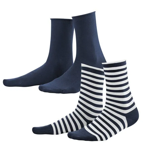 Living Crafts Living Crafts Socken, 2er-Pack - ALEXIS, Navy/white, – Produktbild 1 von 1