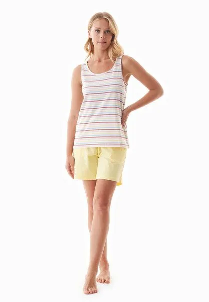 ORGANICATION ORGANICATION STEELLA | Shorts Pyjama-Set aus Bio-Baumwolle, Yellow, – Produktbild 1 von 4