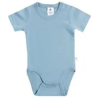 Leela Cotton 1er bis 6er Pack Baby kurzarm Body aus Bio-Baumwolle Rippjersey "Leela Cotton", Taubenblau, – Produktbild 1 von 1