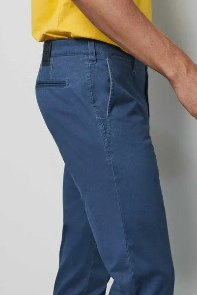 M 5 BY MEYER M 5 BY MEYER BIO-BAUMWOLLTWILL CHINO, Blau (blau), – Produktbild 4 von 4
