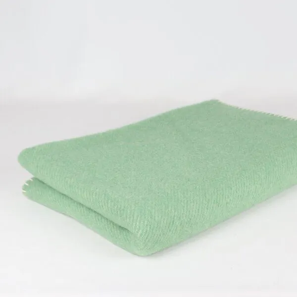a.meri a.meri Merino-Babydecke KINDING – 100% Schurwolle | Made in Bavaria, Kiefernnadel (grün), – Produktbild 3 von 4