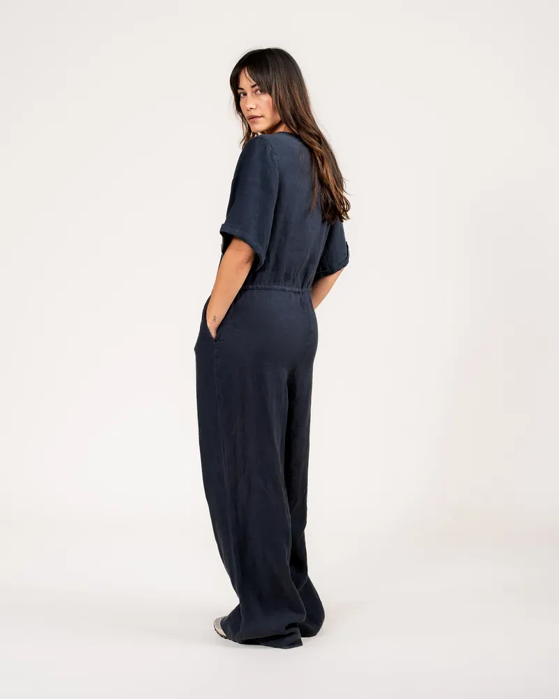 Kuyichi Kuyichi Damen vegan Jumpsuit Sammie Mitternachtsblau, Extra dunkelblau, – Produktbild 1 von 2