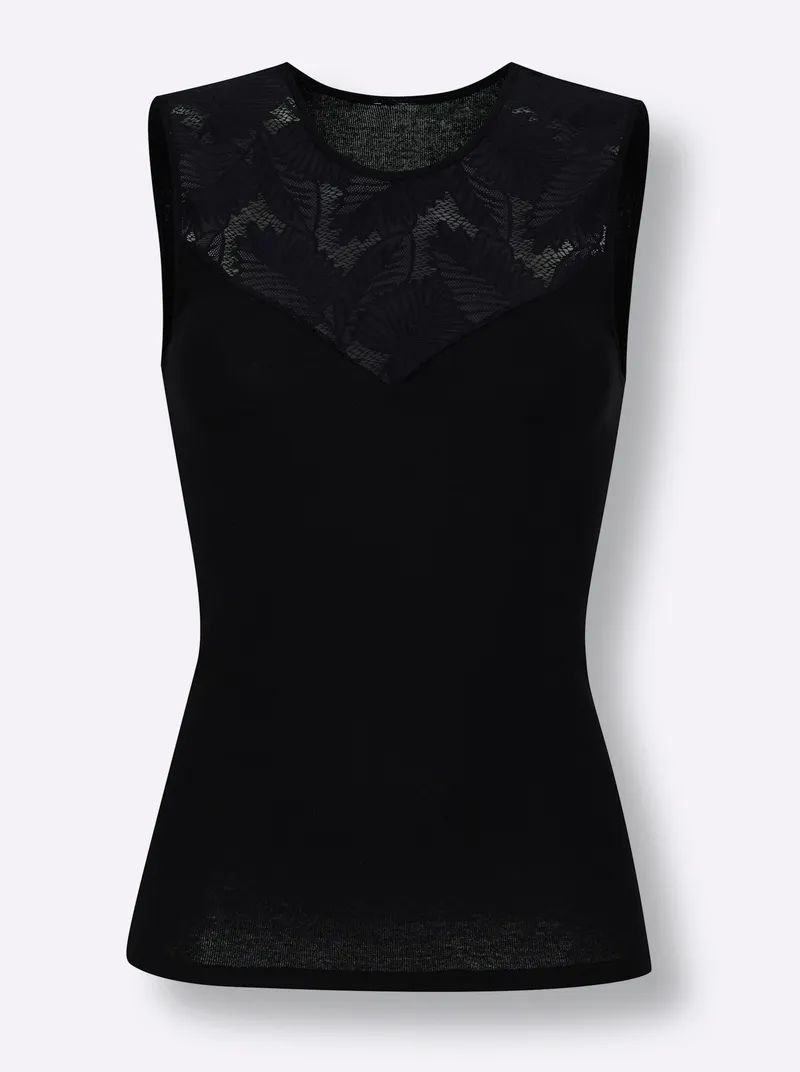 wäschepur Achseltop schwarz, Schwarz, – Produktbild 2 von 2