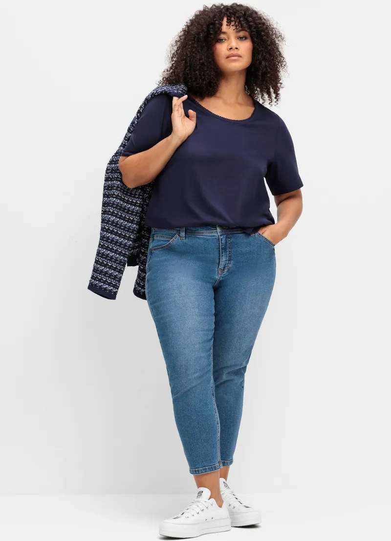 sheego High-waist-Jeans blue denim, Blue denim, – Produktbild 1 von 2