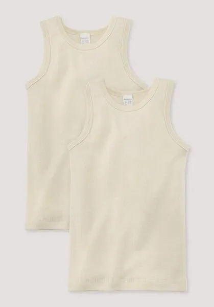 hessnatur hessnatur Achselshirt PureNature 2er-Set aus reiner Bio-Baumwolle, Natur, – Produktbild 4 von 5