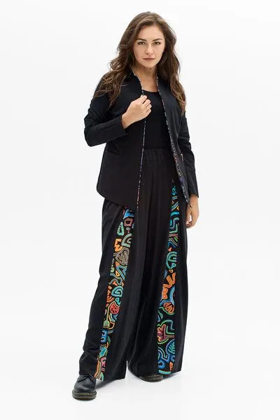 KOKOworld KOKOworld Damen Blazer TICA aus nachhaltiger Bio-Baumwolle, Black yala (schwarz), – Produktbild 3 von 4