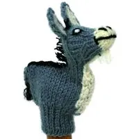 El Puente El Puente Gestrickte Fingerpuppe "Esel" | Fair Trade & Handmade aus Peru – Produktbild 1 von 1