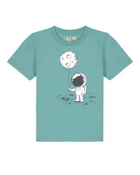 watabout.kids watabout.kids T-Shirt Kinder Kleiner Astronaut mit Luftballon, Teal monstera, – Produktbild 1 von 2