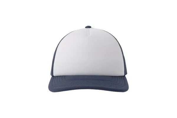 Atlantis Headwear Atlantis Headwear Kinder Rapper Cap zweifarbig, Weiss/navy, – Produktbild 3 von 5