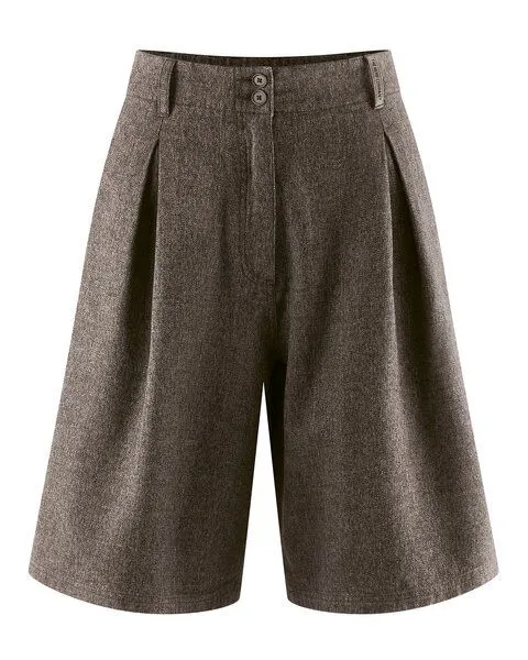 HempAge HempAge Damen Bermuda Shorts Hanf/Biobaumwolle, Mocca (braun), – Produktbild 1 von 4