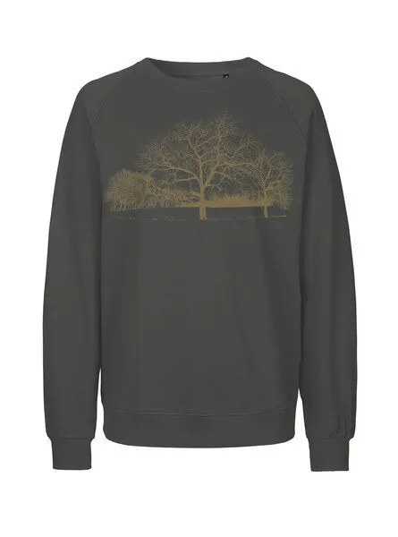 Peaces.bio - handbedruckte Biomode Peaces.bio - handbedruckte Biomode Sweatshirt Landscape Unisex, Graphitgrau, – Produktbild 1 von 2