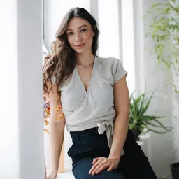 NORDLICHT NORDLICHT Damen Musselin Wickelbluse aus 100% Bio-Baumwolle FREDA kurz – Produktbild 1 von 1