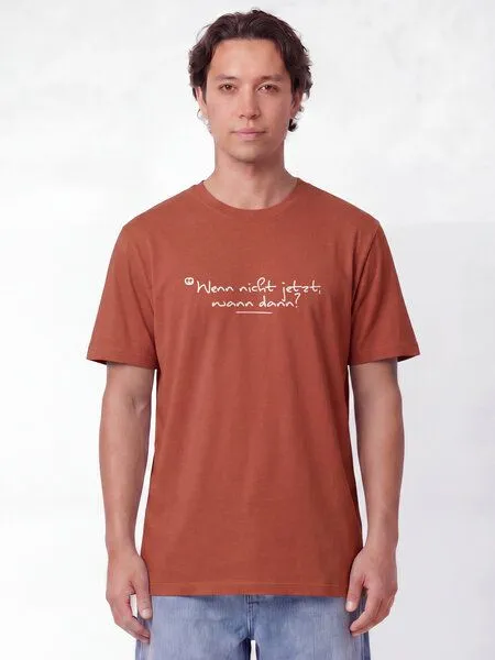 watapparel watapparel T-Shirt Unisex Wenn nicht jetzt wann dann, Heritage brown, – Produktbild 2 von 2