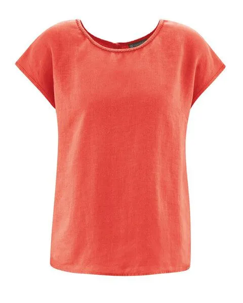 HempAge HempAge 100% Hanfbluse Damen, Crab (orange), – Produktbild 3 von 4