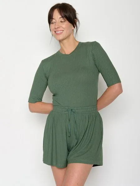 GreenBomb GREENBOMB Basic Reign - Lässige Hose aus LENZING TENCEL Mix / Fair & Vegan, Grün (olive), – Produktbild 1 von 4