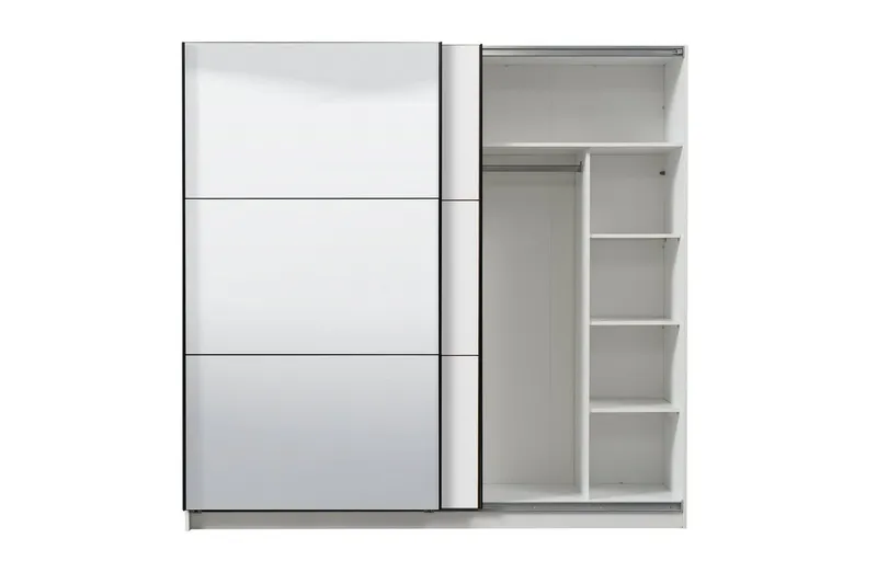 OTTO home Schwebetürenschrank Sierra Kleiderschrank mit Spiegel Garderobe Topseller INKLUSIVE Inneneinteilung, FSC®-Zertifiziert, OTTOs Choice, Weiß, – Produktbild 4 von 5