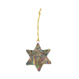 El Puente El Puente Deko-Anhänger "Regenbogen-Stern" | Fair Trade & Handmade aus Indien – Produktbild 1 von 1
