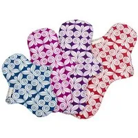Ecofemme Bio Stoffbinden Ecofemme / Bio Stoffbinden Bio Stoffbinden Starter Kit - 4 Binden, Weiß mit floralmuster, – Produktbild 1 von 1