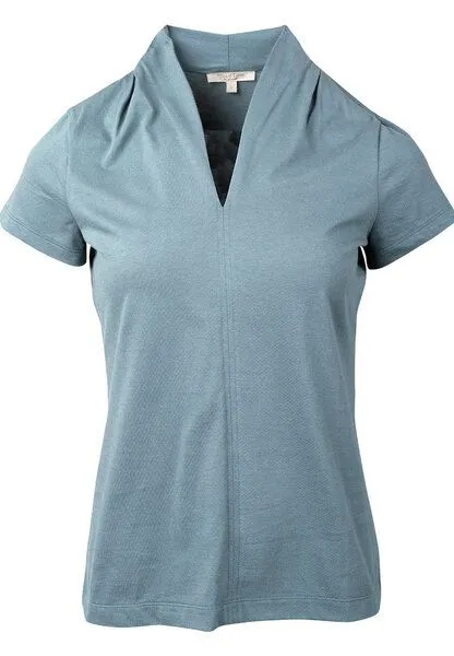 Alma & Lovis Alma & Lovis Kurzarmshirt aus Bio-Baumwolle | Short Kelch, Hellblau, – Produktbild 2 von 4