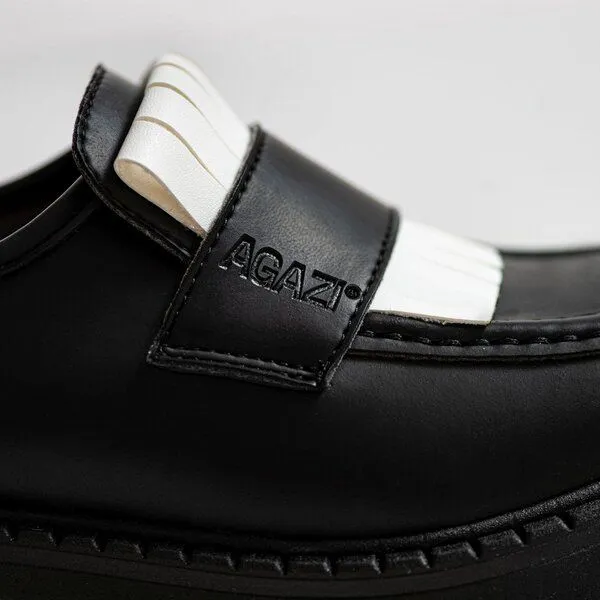AGAZI AGAZI DIANE - 3 in 1 apple leather loafers (vegan, plant-based), Black, – Produktbild 3 von 3