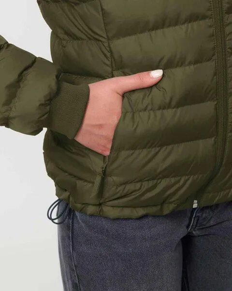 YTWOO YTWOO Leichte sportliche Jacke für Damen | Steppjacke | aus recyceltem PET, Khaki, – Produktbild 4 von 4