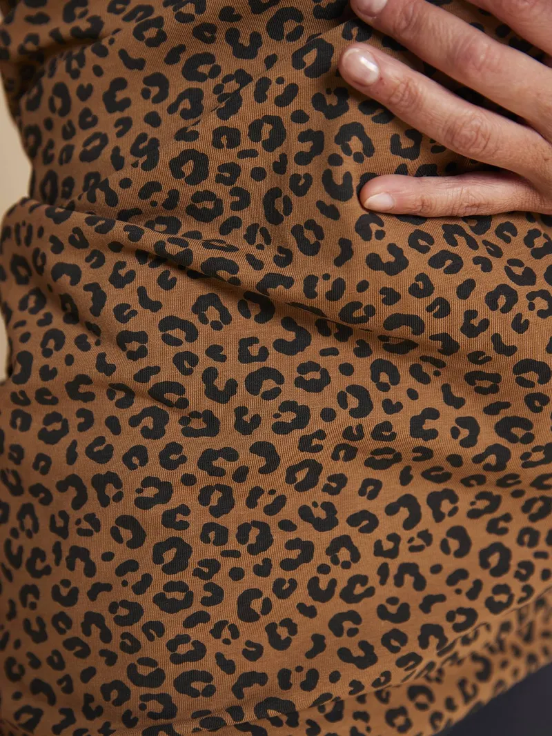 Envie De Fraise Trägerloses Bonding-Top mit Leoprint ENVIE DE FRAISE, Taupe, – Produktbild 4 von 4