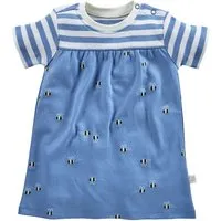 HANS NATUR Baby Kleid Kurzarm Bio-Baumwolle Biene blau Gr.50/56 – Produktbild 1 von 1
