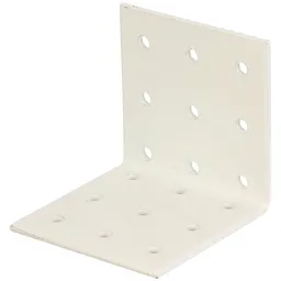 Alberts ALBERTS Lochplattenwinkel, verzinkt, weiß kunststoffbeschichtet, TxHxB 60x60x60 mm – Produktbild 1 von 1