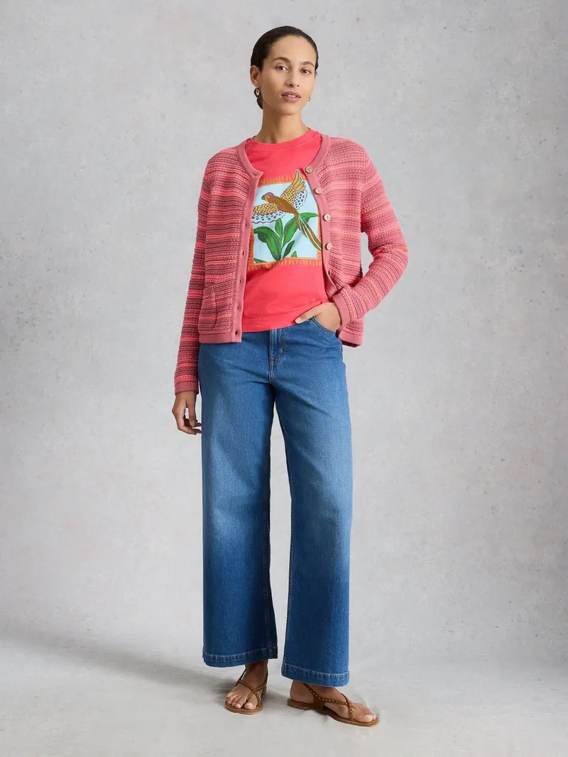 White Stuff Grafik-T-Shirt Gina - 36, Rosa print, – Produktbild 2 von 4
