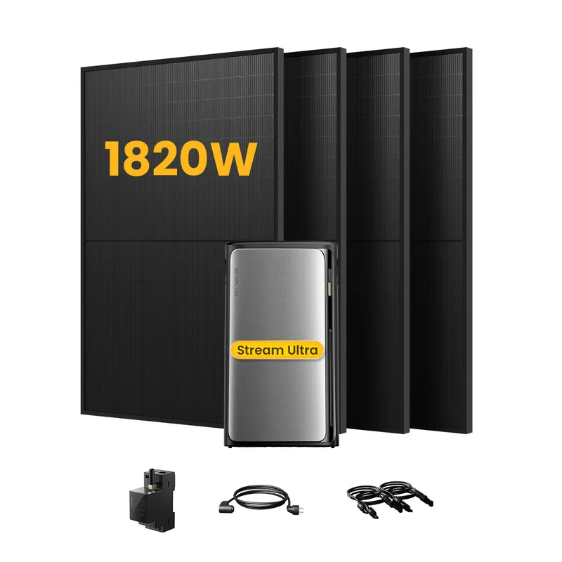EcoFlow EcoFlow Stream Ultra, All-in-One Speicher für Balkonkraftwerke, mit 4 x 455 Bifaziale Solarmodule, by Powerness - Stream Ultra | 1920Wh / 1 x Smart Meter / Selbstabholung – Produktbild 1 von 1